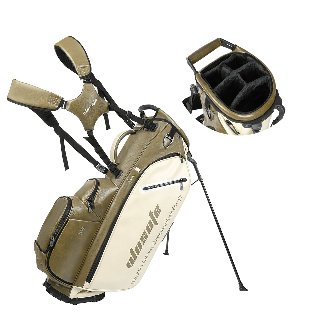 Wosofe JM9001 Golf Stand Bag  Premium PU Leather 6-14Way(Free Shipping)
