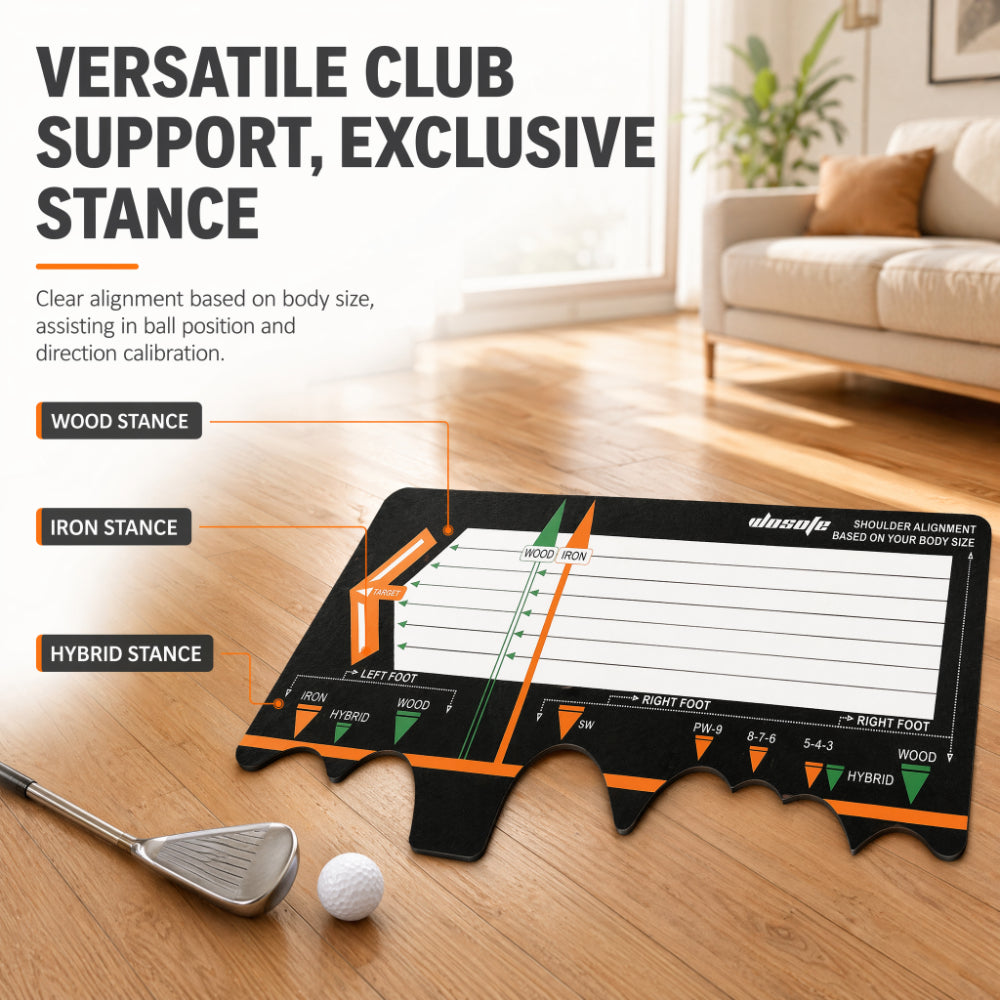 Putter Practice Device Beginner Posture Auxiliary Corrector Golf Swing Training Aid Stick Hitting Station Mat