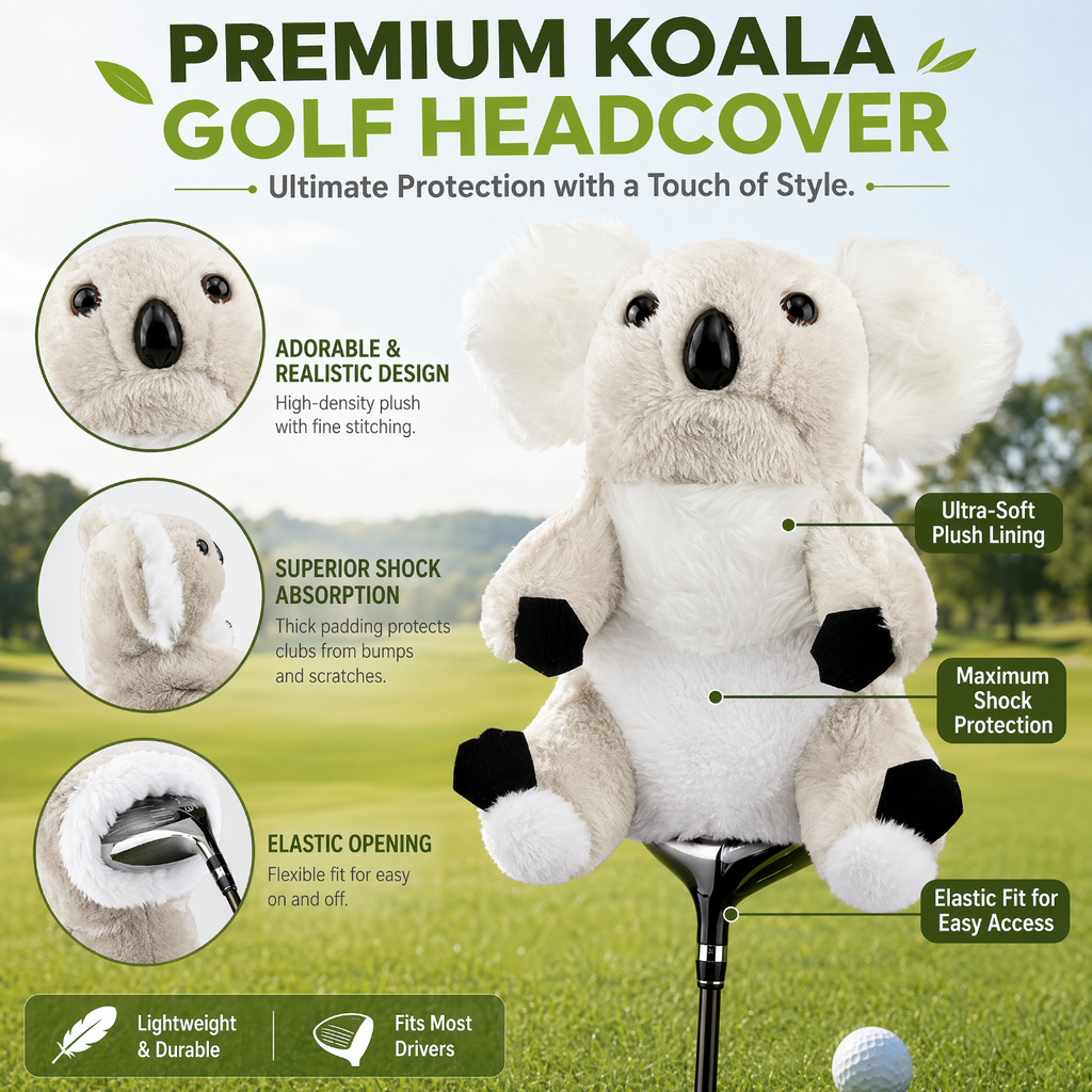 Plush Koala Driver Headcover