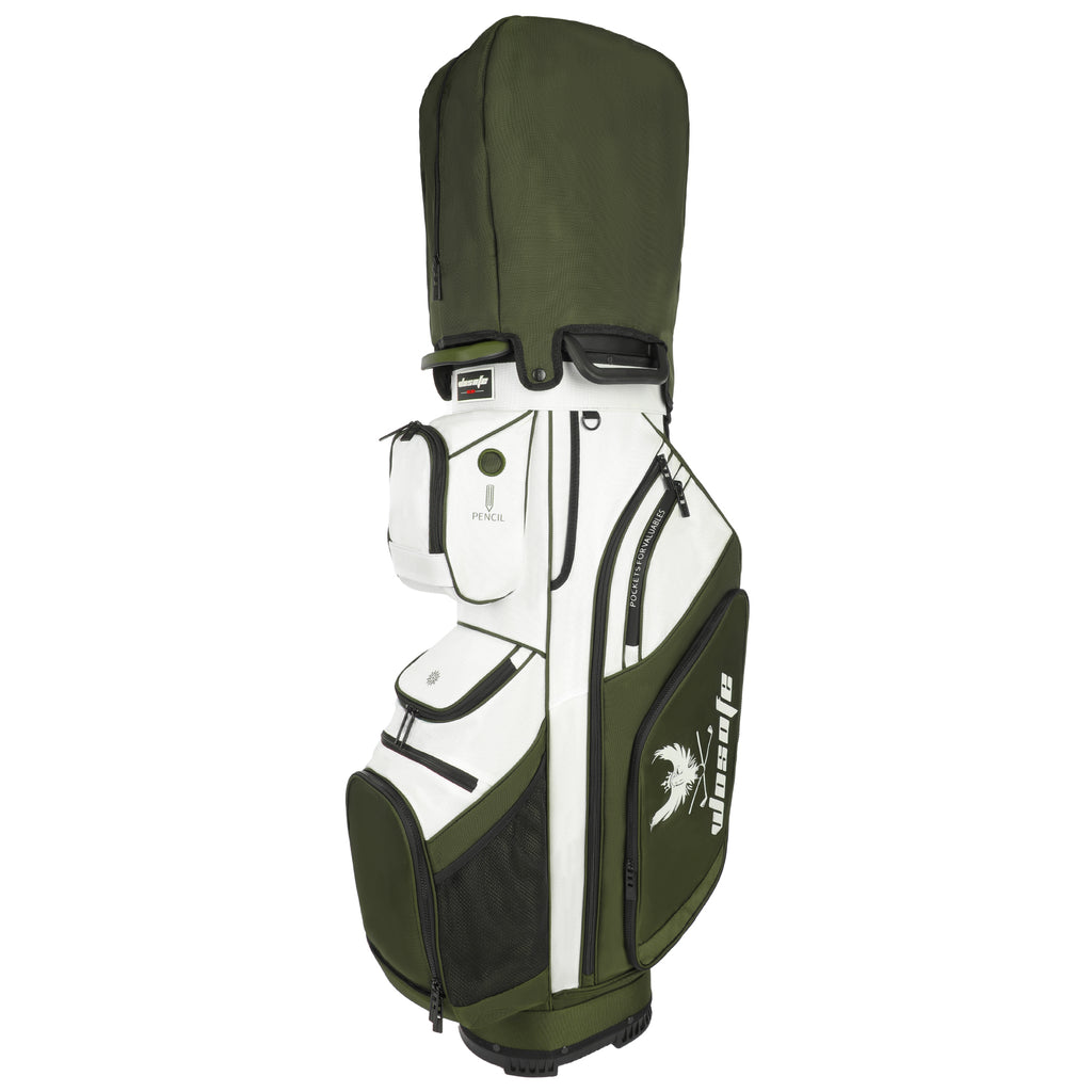 T-LOCK 14-Way Golf Cart Bag with Full-Length Dividers – Anti-Rattle Fixed Slots Organization, 13 Storage Pockets, Insulated Cooler Bag & Rain Cover – Premium Waterproof Oxford Carry Bag for Men & Women(Free Shipping)
