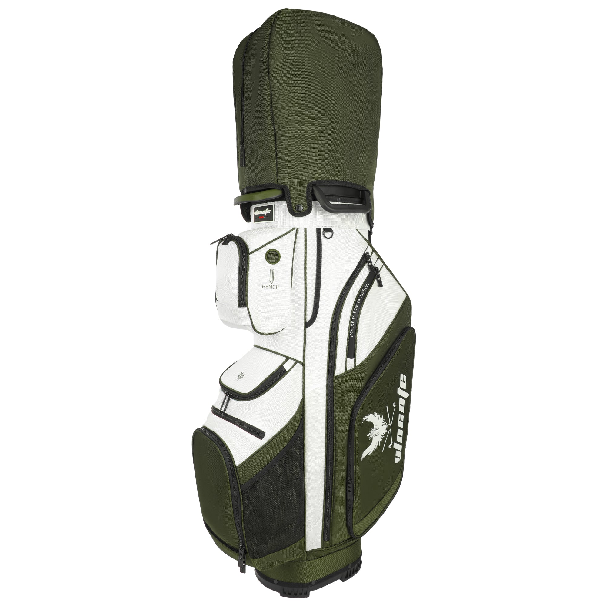 T-LOCK 14-Way Golf Cart Bag with Full-Length Dividers – Anti-Rattle Fixed Slots Organization, 13 Storage Pockets, Insulated Cooler Bag & Rain Cover – Premium Waterproof Oxford Carry Bag for Men & Women(Free Shipping)