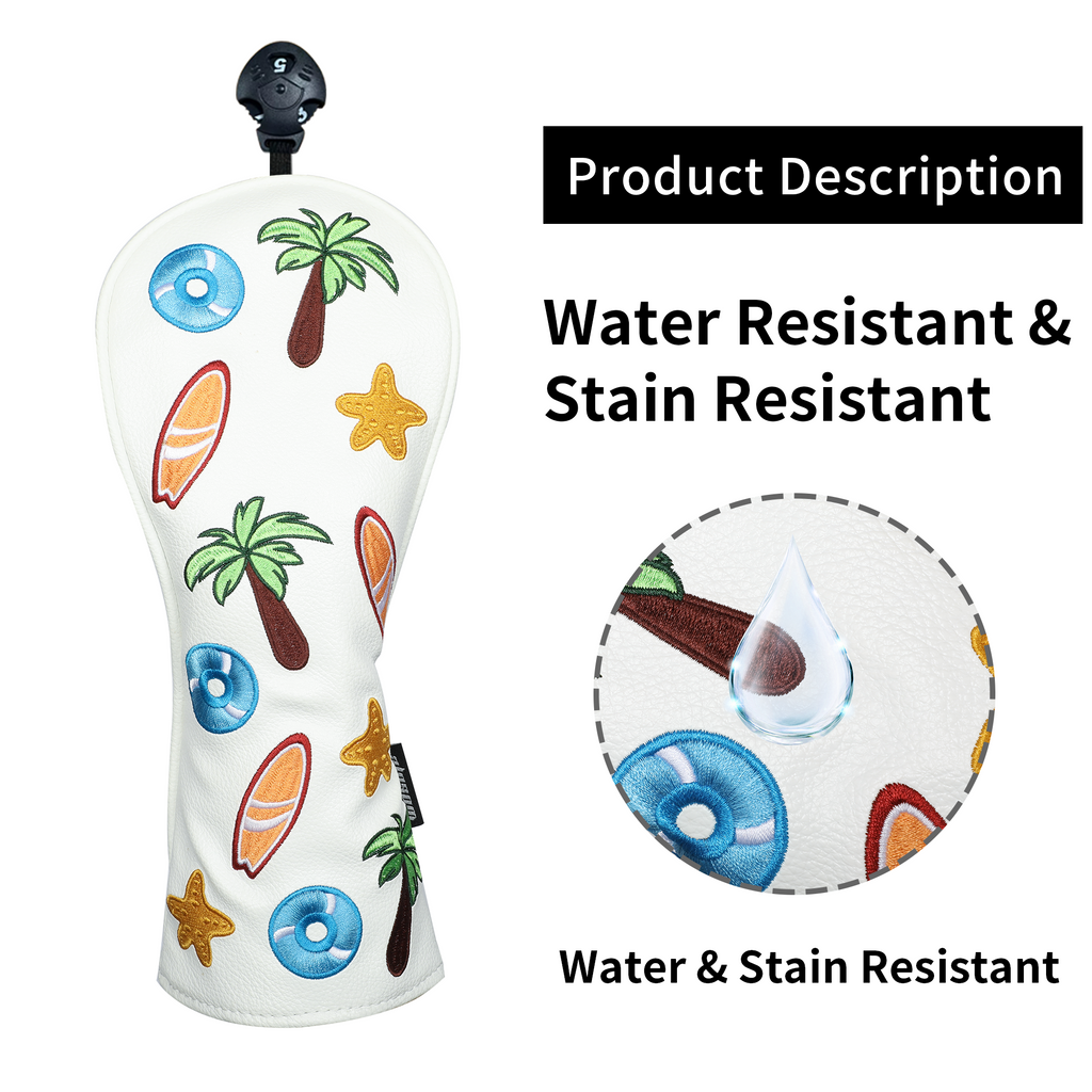 Golf Head cover 4pcs/set  Driver Fairway Hybrid Woods Golf Headcover high quality Premium PU With Interchangeable No.Tags