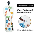 Golf Head cover 4pcs/set  Driver Fairway Hybrid Woods Golf Headcover high quality Premium PU With Interchangeable No.Tags