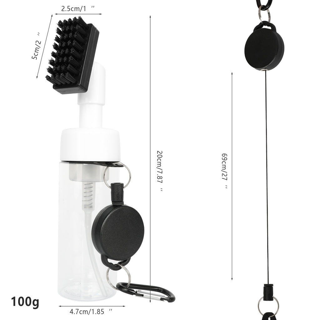 Golf Club Cleaner Brush White Press Sprayer Brush Recess Tool