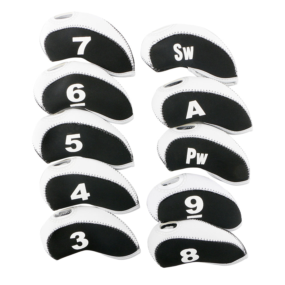 Golf Club Iron Head Covers Set High-quality Neoprene Lightweight Durable 10PCS Protective Covers for Irons