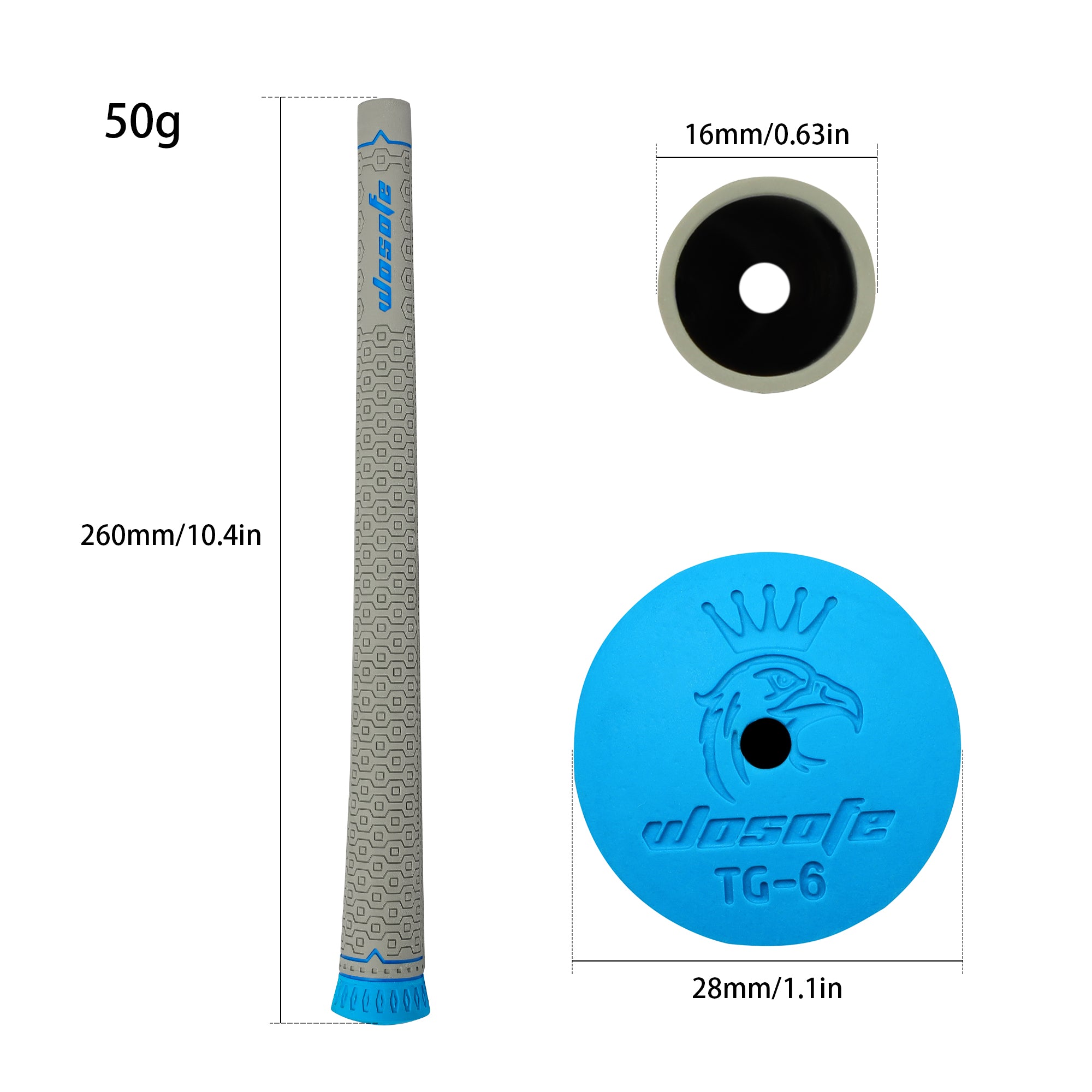 Golf Club Grips Gray Non-Slip Ultra-Light Grip Handlebar Cover