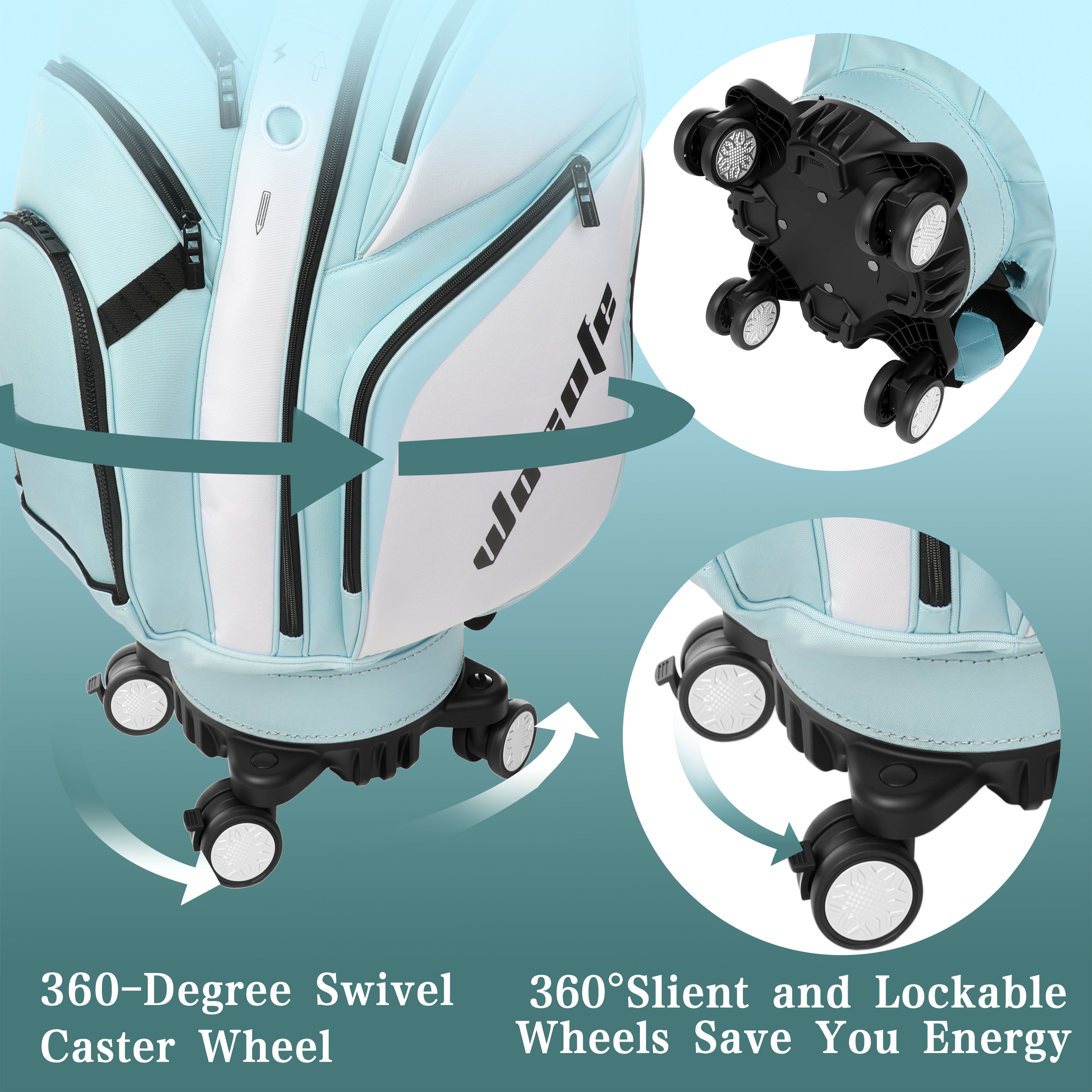 golf travel bags with wheels, Golf Cart and Travel Bag Retractable Cover,Golf Carry Bag for Men and Women, Multiple Storage Pockets, Shoe Compartment, Golf Cart Bag, 4 Colors to Choose from(FreeShipping)