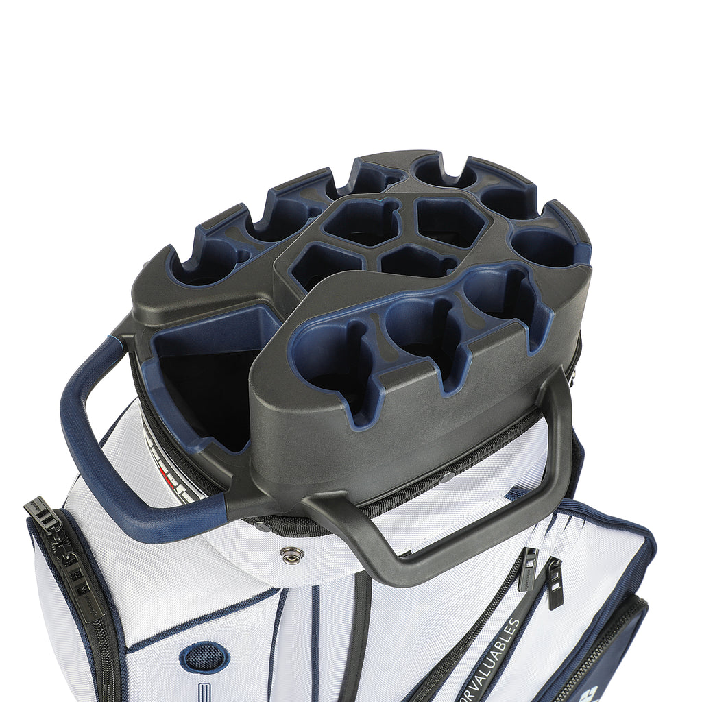 T-LOCK 14-Way Golf Cart Bag with Full-Length Dividers – Anti-Rattle Fixed Slots Organization, 13 Storage Pockets, Insulated Cooler Bag & Rain Cover – Premium Waterproof Oxford Carry Bag for Men & Women(Free Shipping)