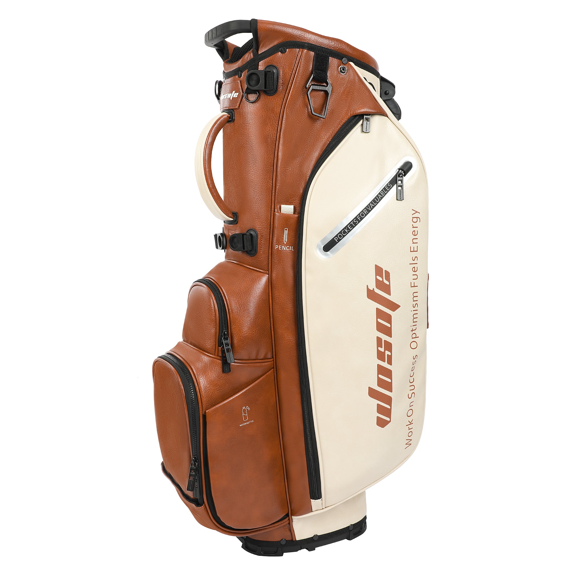 Wosofe JM9001 Golf Stand Bag  Premium PU Leather 6-14Way(Free Shipping)