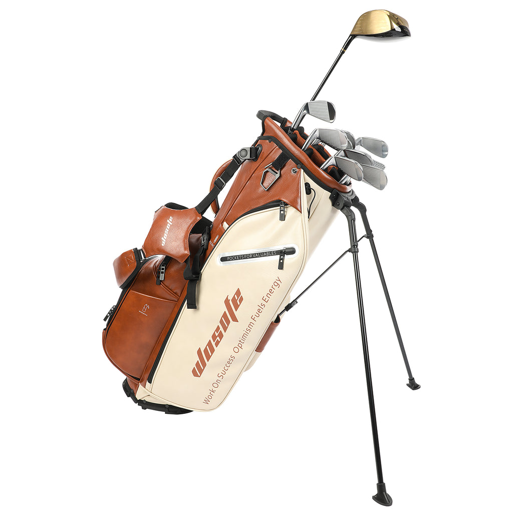 Wosofe JM9001 Golf Stand Bag  Premium PU Leather 6-14Way(Free Shipping)
