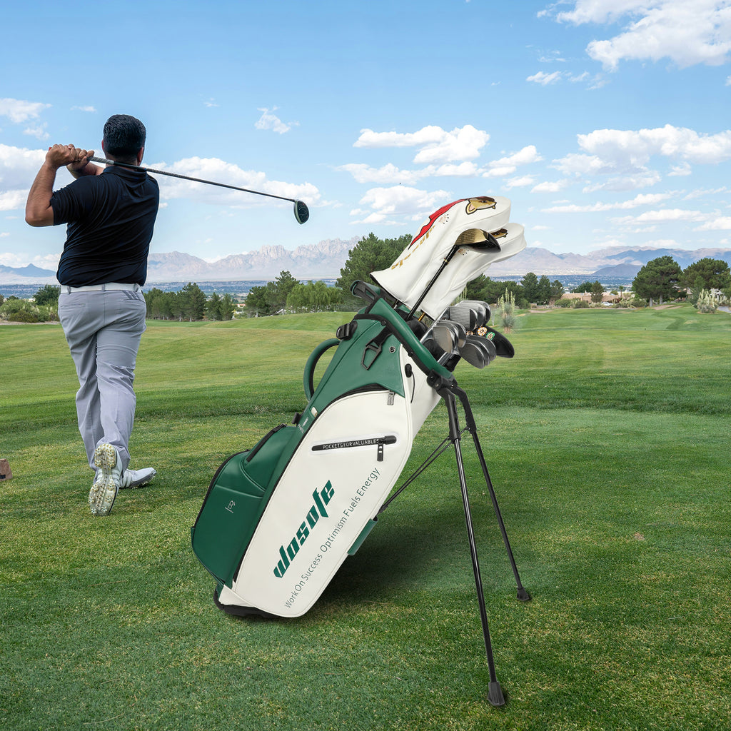 Wosofe JM9001 Golf Stand Bag  Premium PU Leather 6-14Way(Free Shipping)