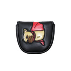 Golf Putter Covers Mallet Putter Headcover Magnetic Closure, Superman Flying Dog Putter Cover Headcover High Quality PU Leather Waterproof Durable Mallet Putter Head Covers