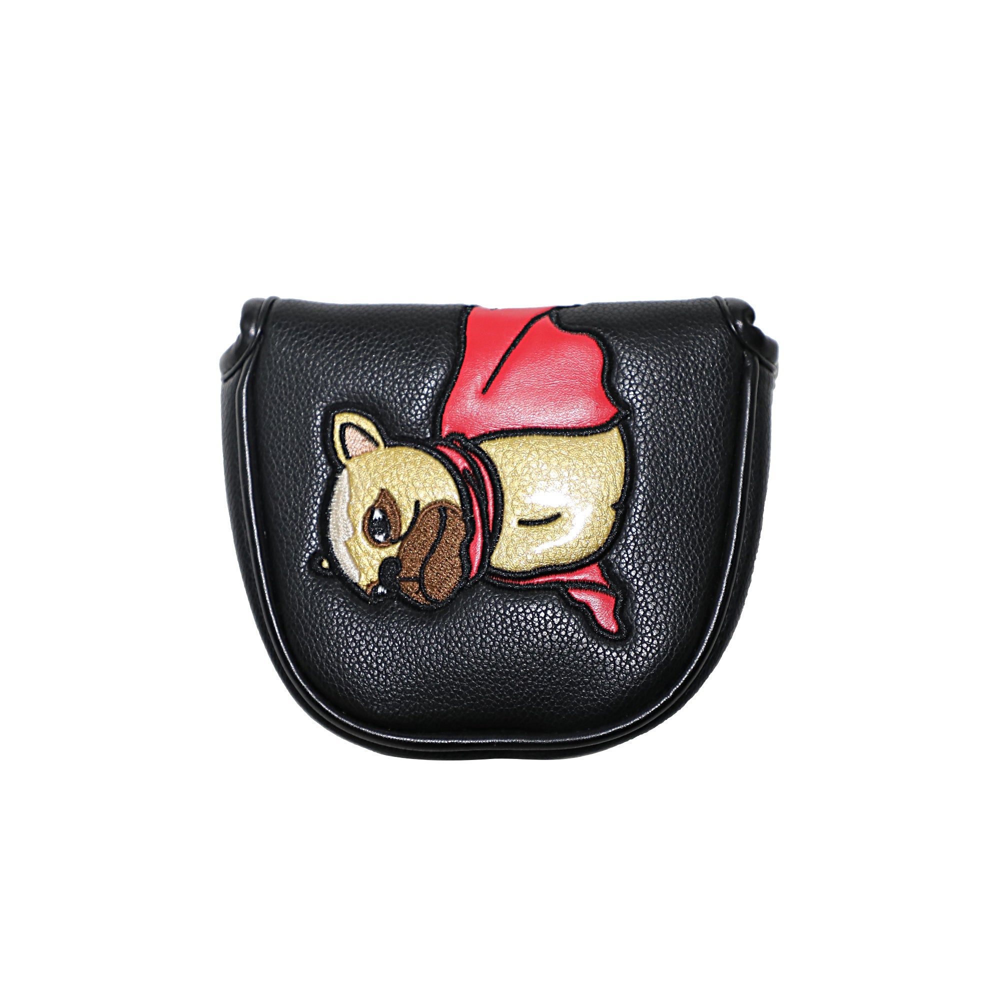 Golf Putter Covers Mallet Putter Headcover Magnetic Closure, Superman Flying Dog Putter Cover Headcover High Quality PU Leather Waterproof Durable Mallet Putter Head Covers