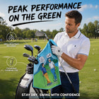 Funny Comic Golf Match Print Golf Towel with Clip, Quick Dry Microfiber Waffle Golf Bag Towel Novelty Gift for Golfers