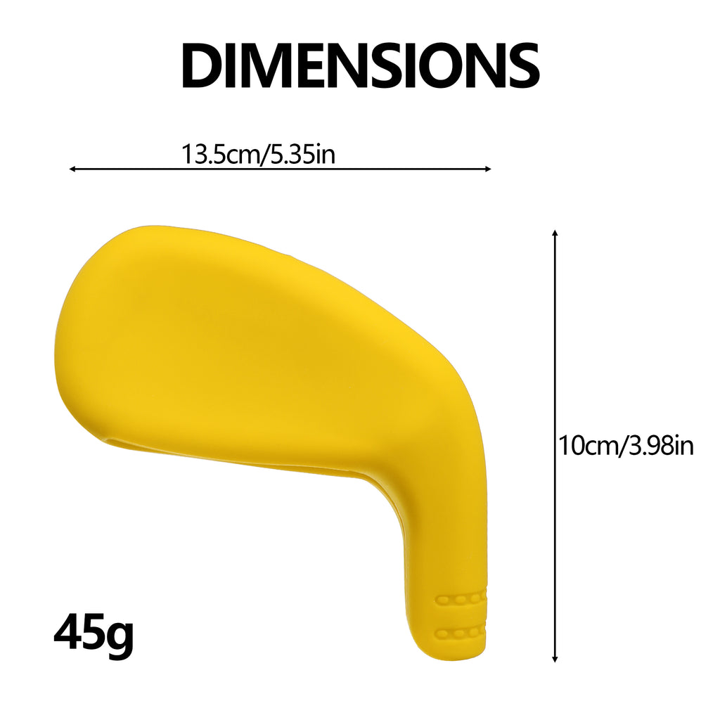Premium Rubber Golf Iron Headcovers Set - 10pc Waterproof Iron Club Protectors with Top View Window for Easy Club ID, Durable & Easy On/Off Design, 11 Color Options