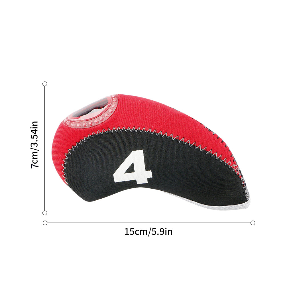 Golf Club Iron Head Covers Set High-quality Neoprene Lightweight Durable 10PCS Protective Covers for Irons