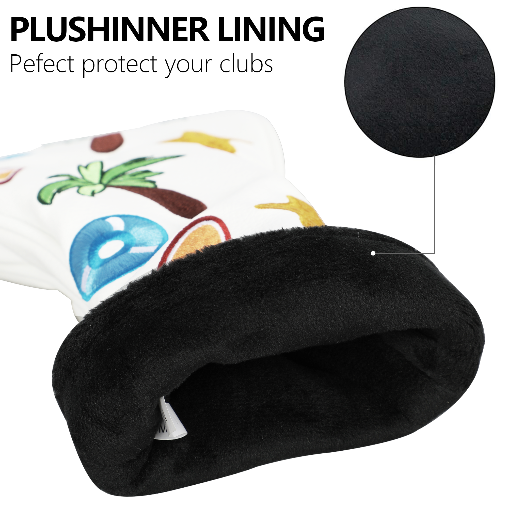 Golf Head cover 4pcs/set  Driver Fairway Hybrid Woods Golf Headcover high quality Premium PU With Interchangeable No.Tags