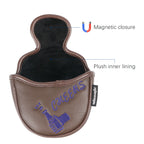 Magnetic golf mallet putter headcover waterproof durable dense embroidery golf head covers protective equipment for putter club fit for most clubs