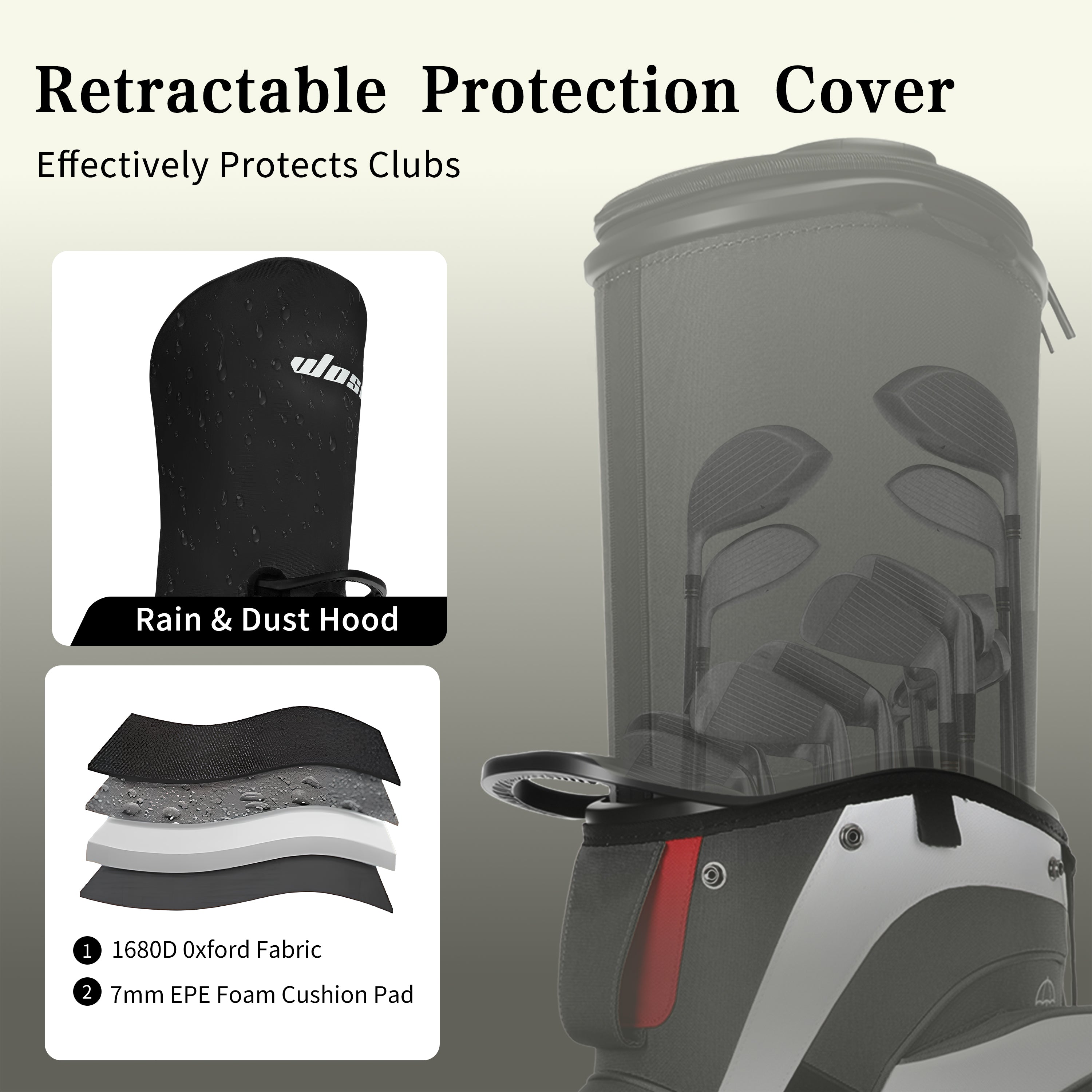 golf travel bags with wheels, Golf Cart and Travel Bag Retractable Cover,Golf Carry Bag for Men and Women, Multiple Storage Pockets, Shoe Compartment, Golf Cart Bag, 4 Colors to Choose from(FreeShipping)