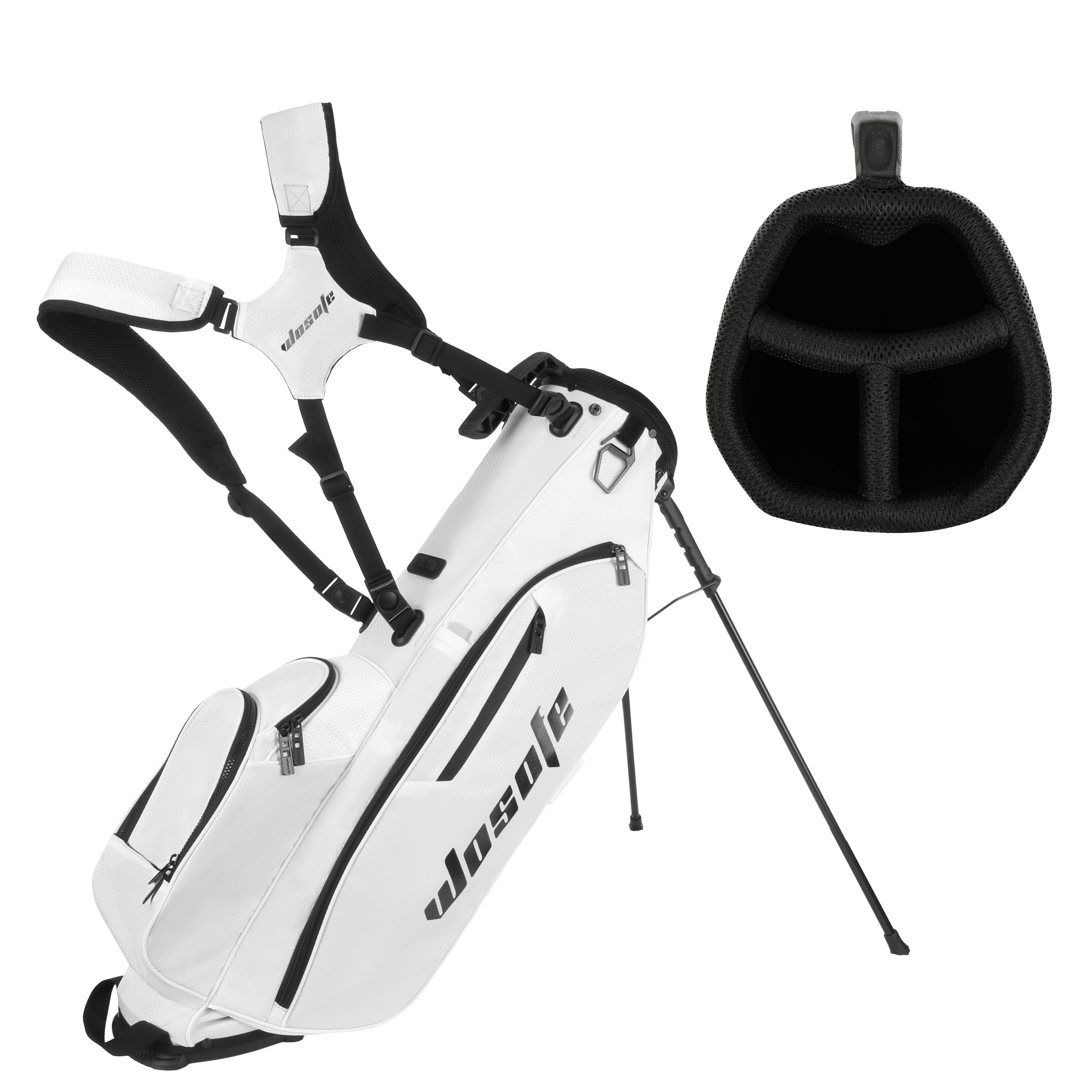 WOSOFE Lightweight Waterproof Golf Carry Bag - 3-Way Divider Top Stand Bag, Premium Nylon Travel Golf Bag for Men & Women