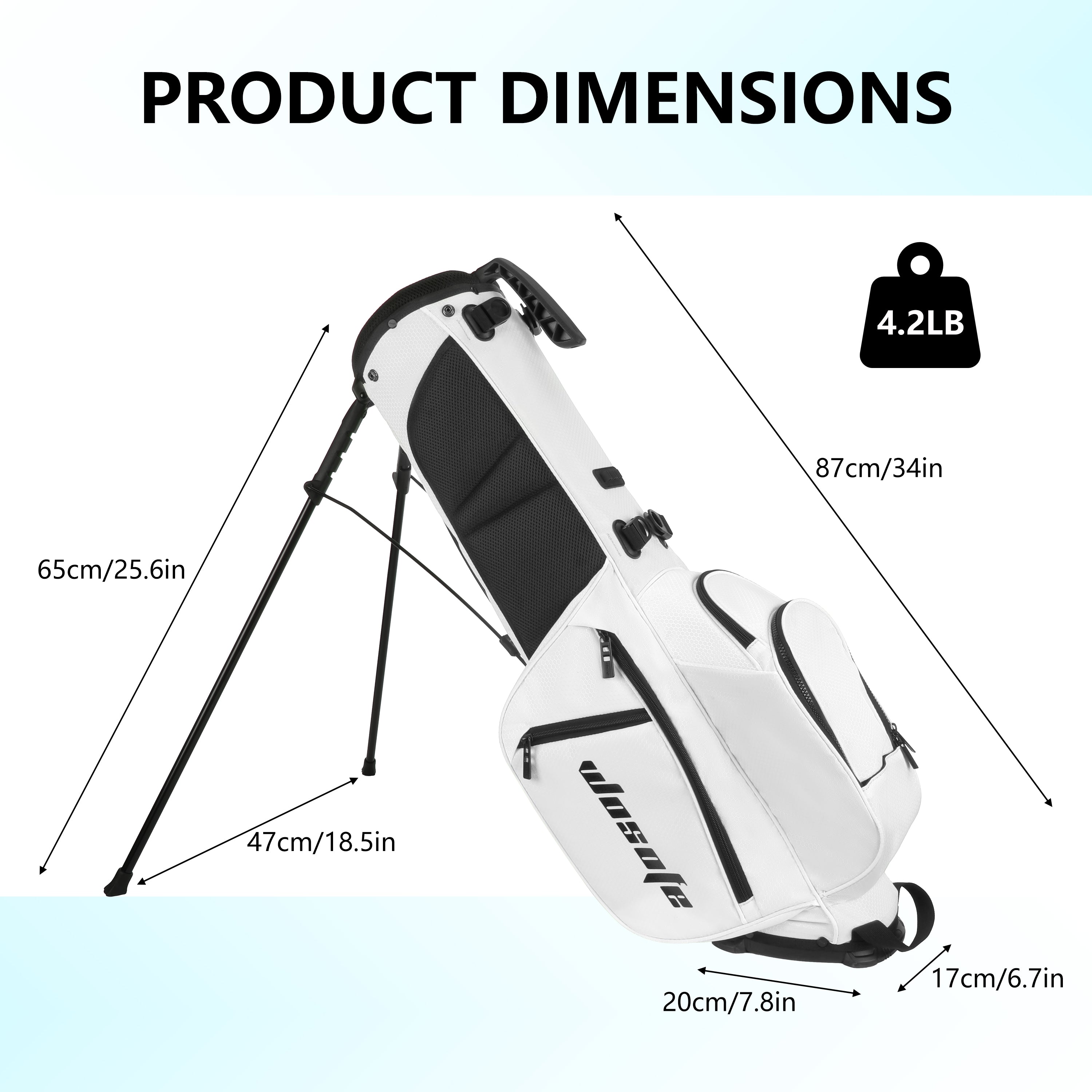 Wosofe Lightweight Waterproof Golf Carry Bag 3Way Divider – WOSOFE