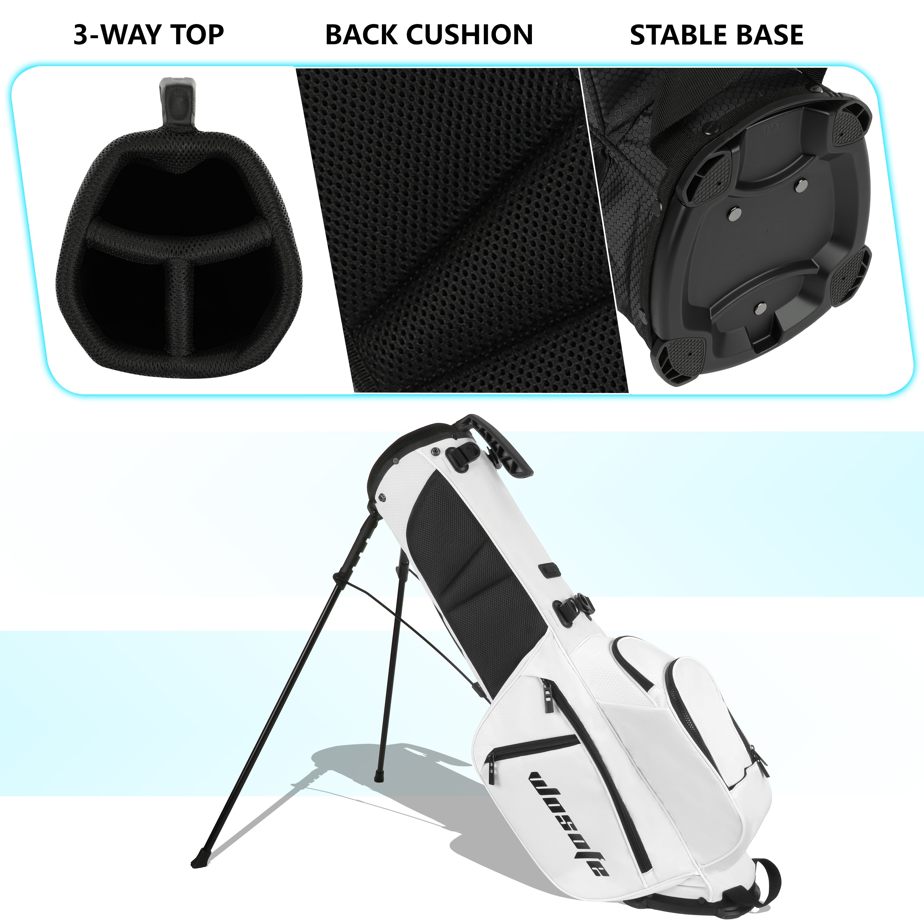 Wosofe Lightweight Waterproof Golf Carry Bag 3Way Divider – WOSOFE