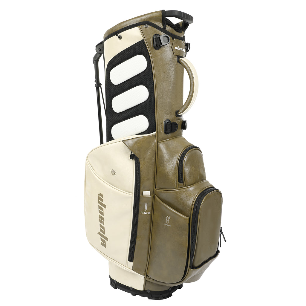 Wosofe JM9001 Golf Stand Bag  Premium PU Leather 6-14Way(Free Shipping)