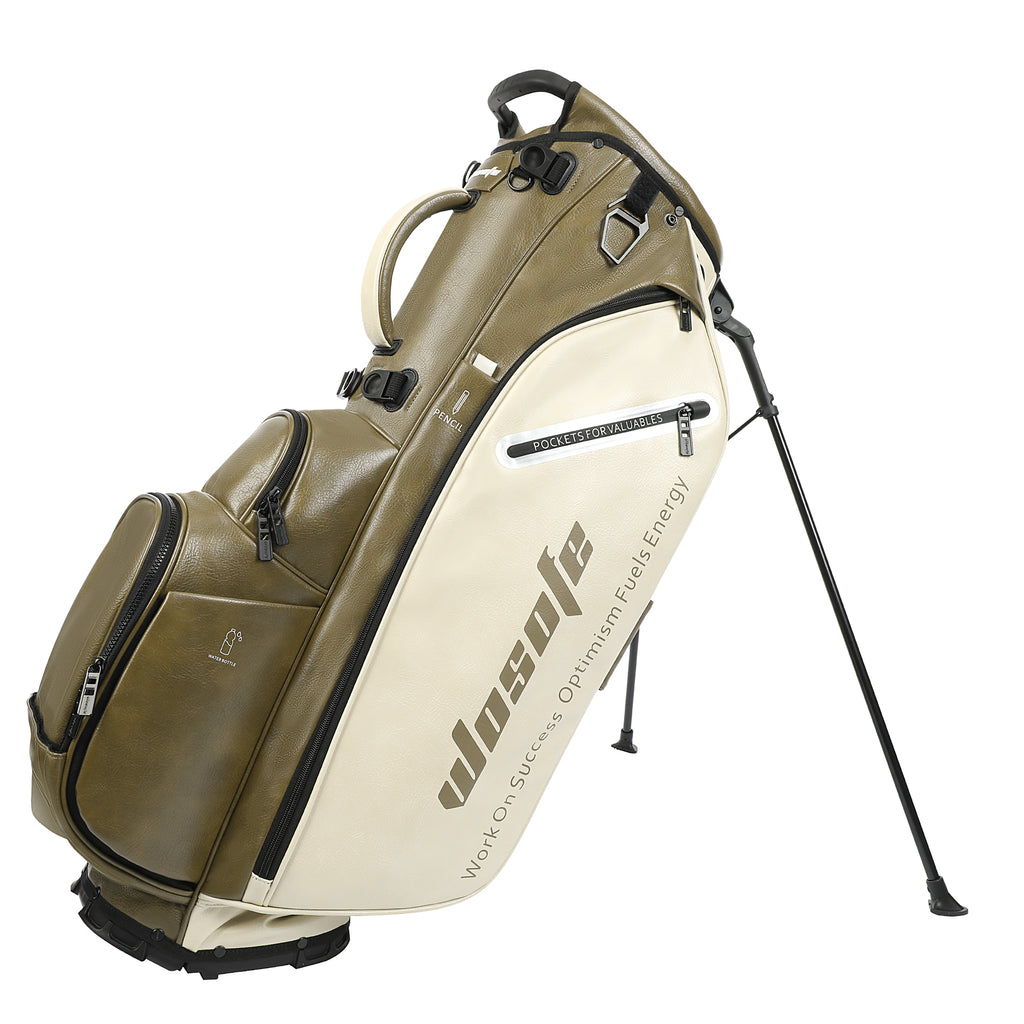 Wosofe JM9001 Golf Stand Bag  Premium PU Leather 6-14Way(Free Shipping)