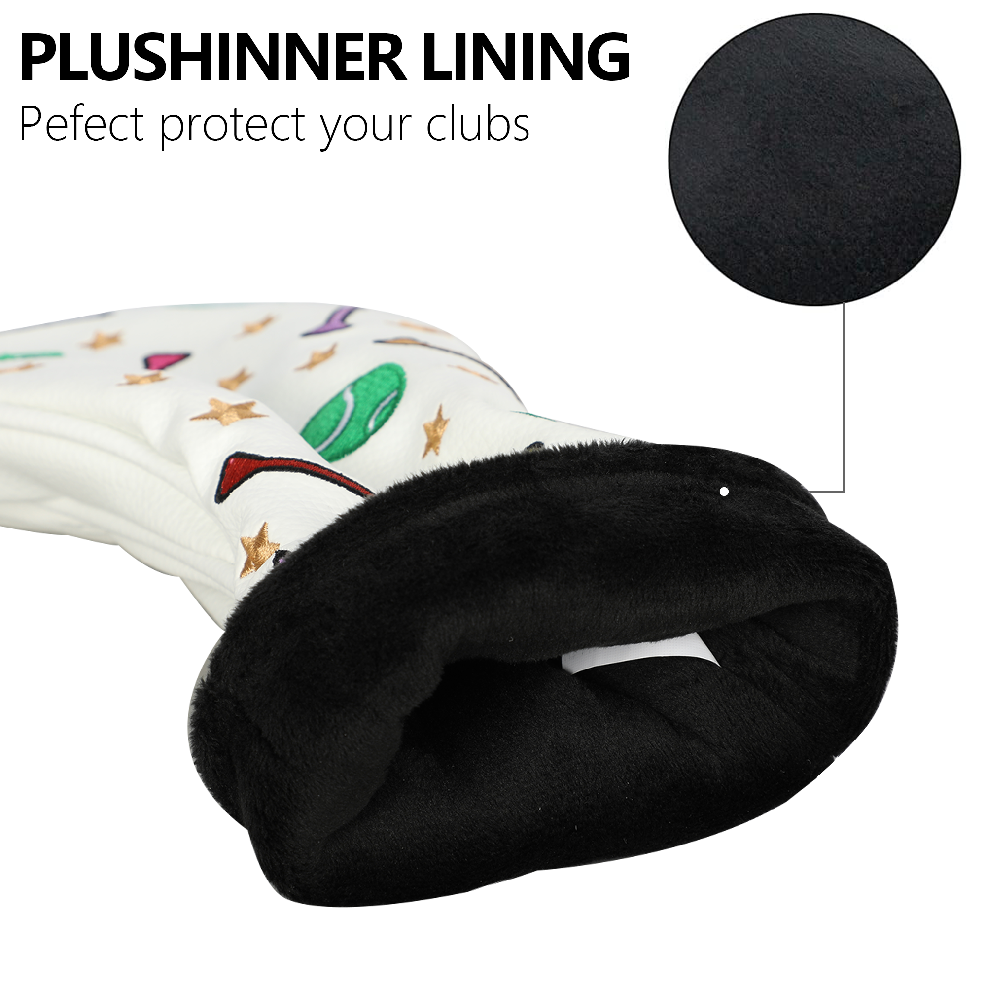 Golf Balls & Tees Wood Headcover 4pcs Golf Headcover Driver Fairway Hybrid Woods Premium PU Leather With Interchangeable No.Tags