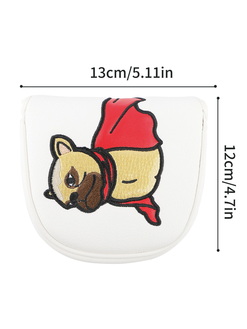 Golf Putter Covers Mallet Putter Headcover Magnetic Closure, Superman Flying Dog Putter Cover Headcover High Quality PU Leather Waterproof Durable Mallet Putter Head Covers