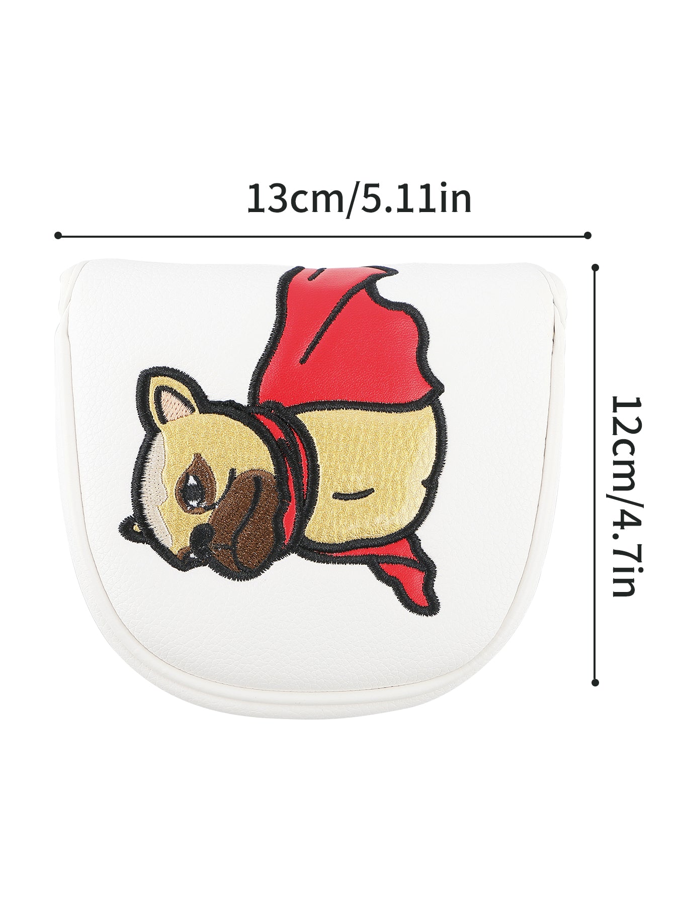 Golf Putter Covers Mallet Putter Headcover Magnetic Closure, Superman Flying Dog Putter Cover Headcover High Quality PU Leather Waterproof Durable Mallet Putter Head Covers