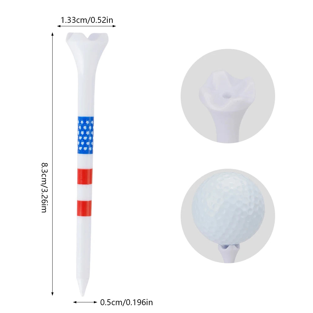 Golf Tees 100pcs/lot Stars And Stripes 3-1/4" 83mm Pride Performance