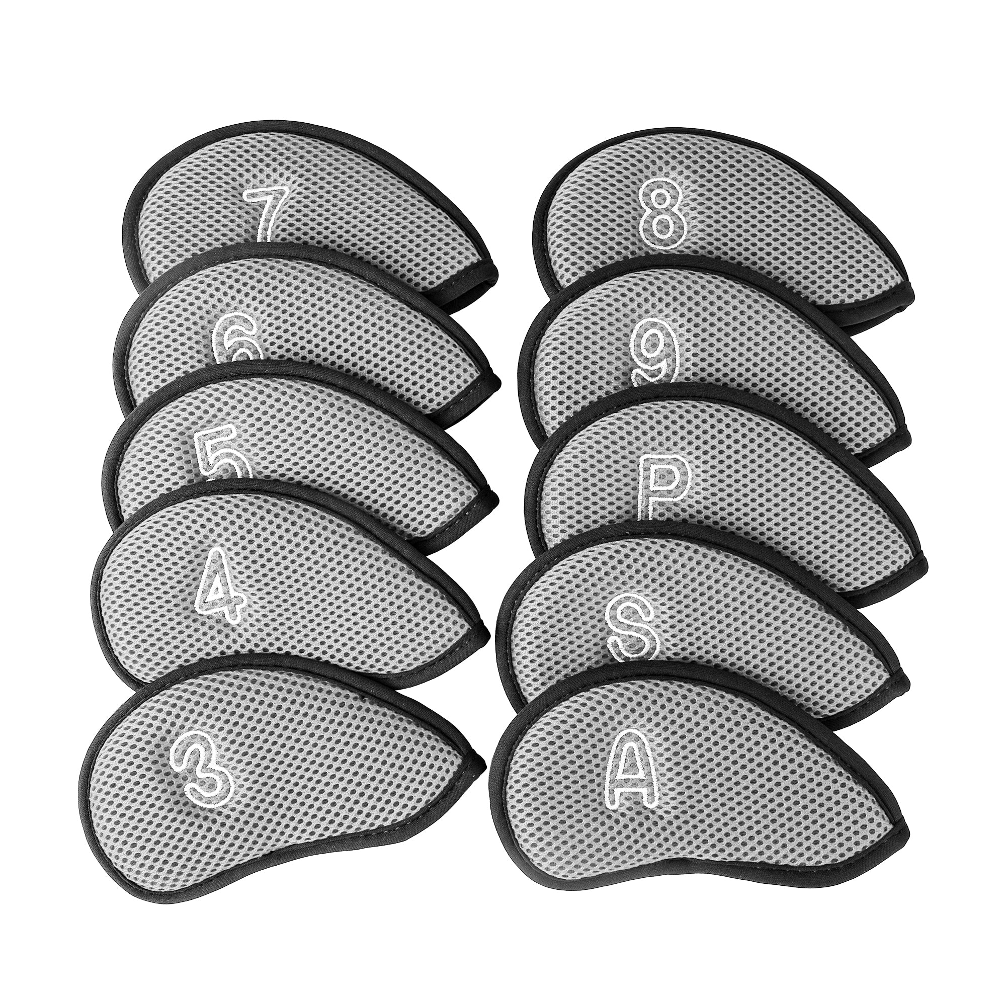 Golf Iron Covers Set Durable Lightweight Golf Club Head Cover 10Pcs/Pack Fit Most Irons