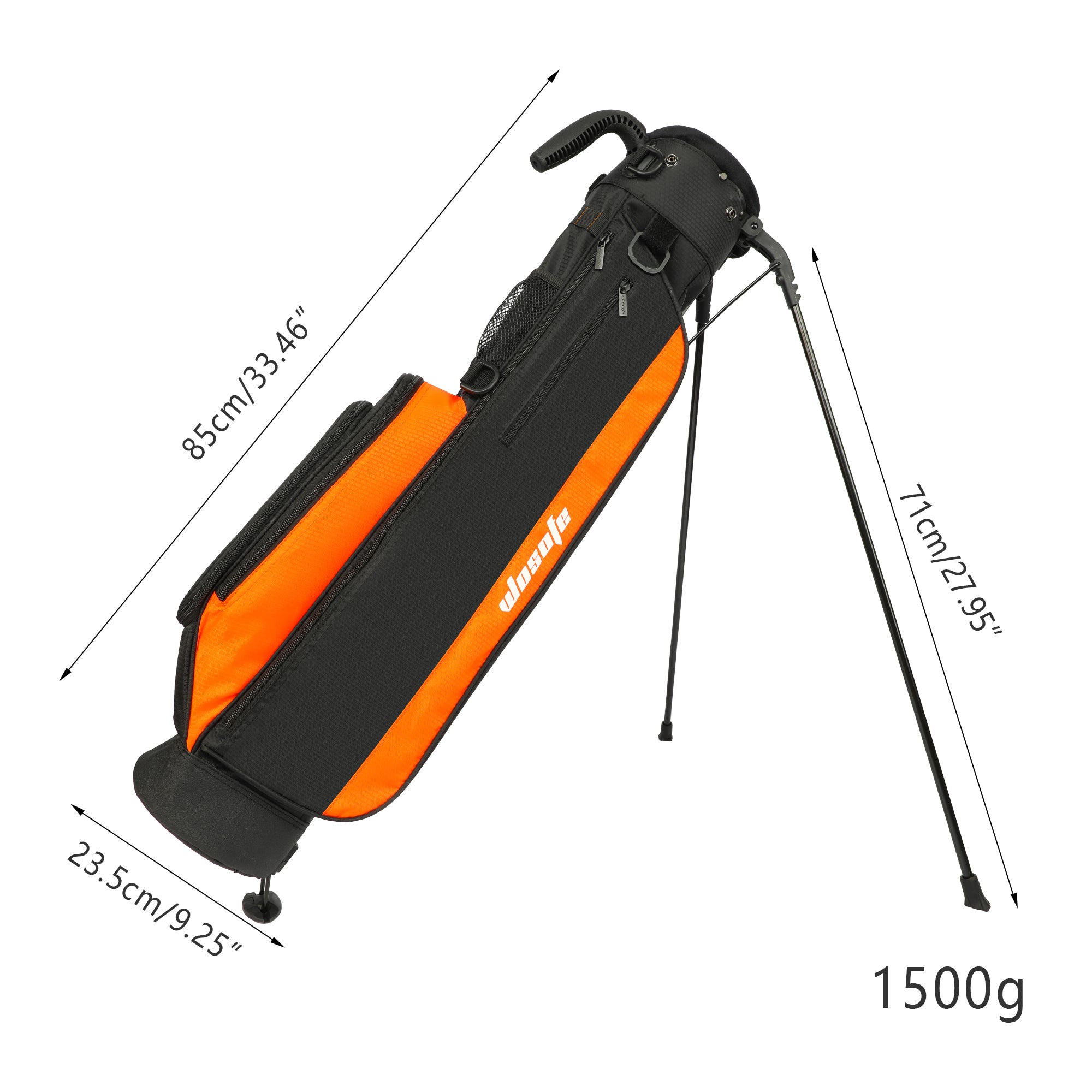 Golf Bag,Golf Stand Bag,Lightweight Small Medium Carry Bag 2-3 Way Divider Men and Women with Adjustable Shoulder Strap Multiple Pockets Golf Gun Bag with Golf Putter Covers