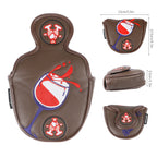 Magnetic golf mallet putter headcover waterproof durable dense embroidery golf head covers protective equipment for putter club fit for most clubs