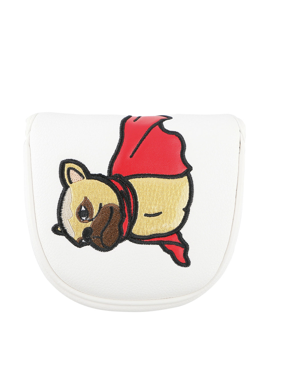 Golf Putter Covers Mallet Putter Headcover Magnetic Closure, Superman Flying Dog Putter Cover Headcover High Quality PU Leather Waterproof Durable Mallet Putter Head Covers