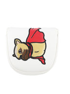 Golf Putter Covers Mallet Putter Headcover Magnetic Closure, Superman Flying Dog Putter Cover Headcover High Quality PU Leather Waterproof Durable Mallet Putter Head Covers