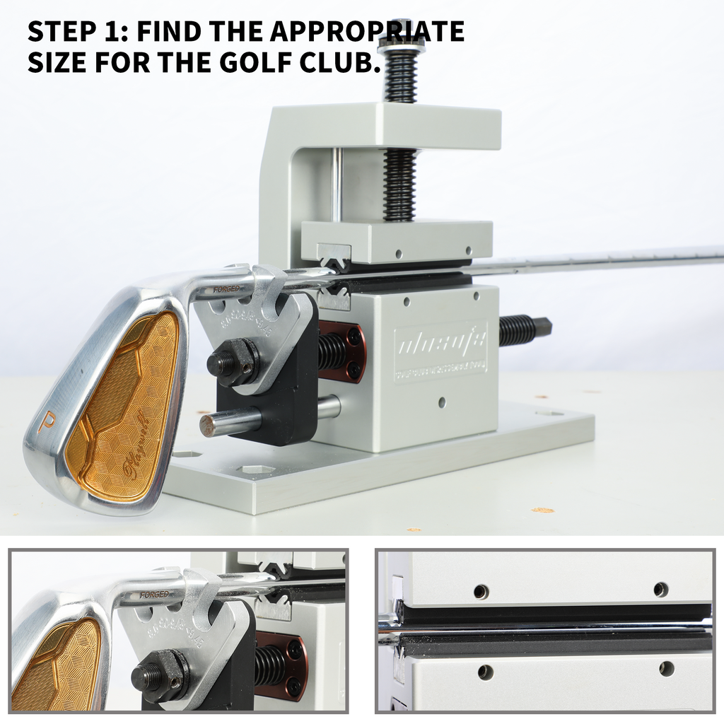 Wosofe Golf Club Grip Kit Shaft Ferrules Head Removal Machine Works Shaft Puller Fitting Workshop Separator Repair Tools for All Club Shafts and Driver Iron Wedge Putter Heads Simple to Operate Golfer - golf works - Professional Golf Equipment