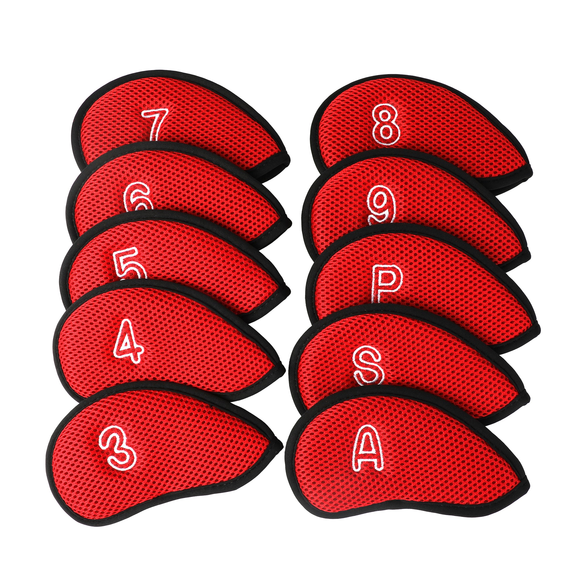 Golf Iron Covers Set Durable Lightweight Golf Club Head Cover 10Pcs/Pack Fit Most Irons