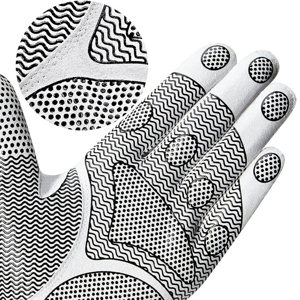 Golf Glove Mens Left Hand Gray Black Premium Super Fiber Cloth Weathersof Grip Soft Comfortable Perfect for Gift