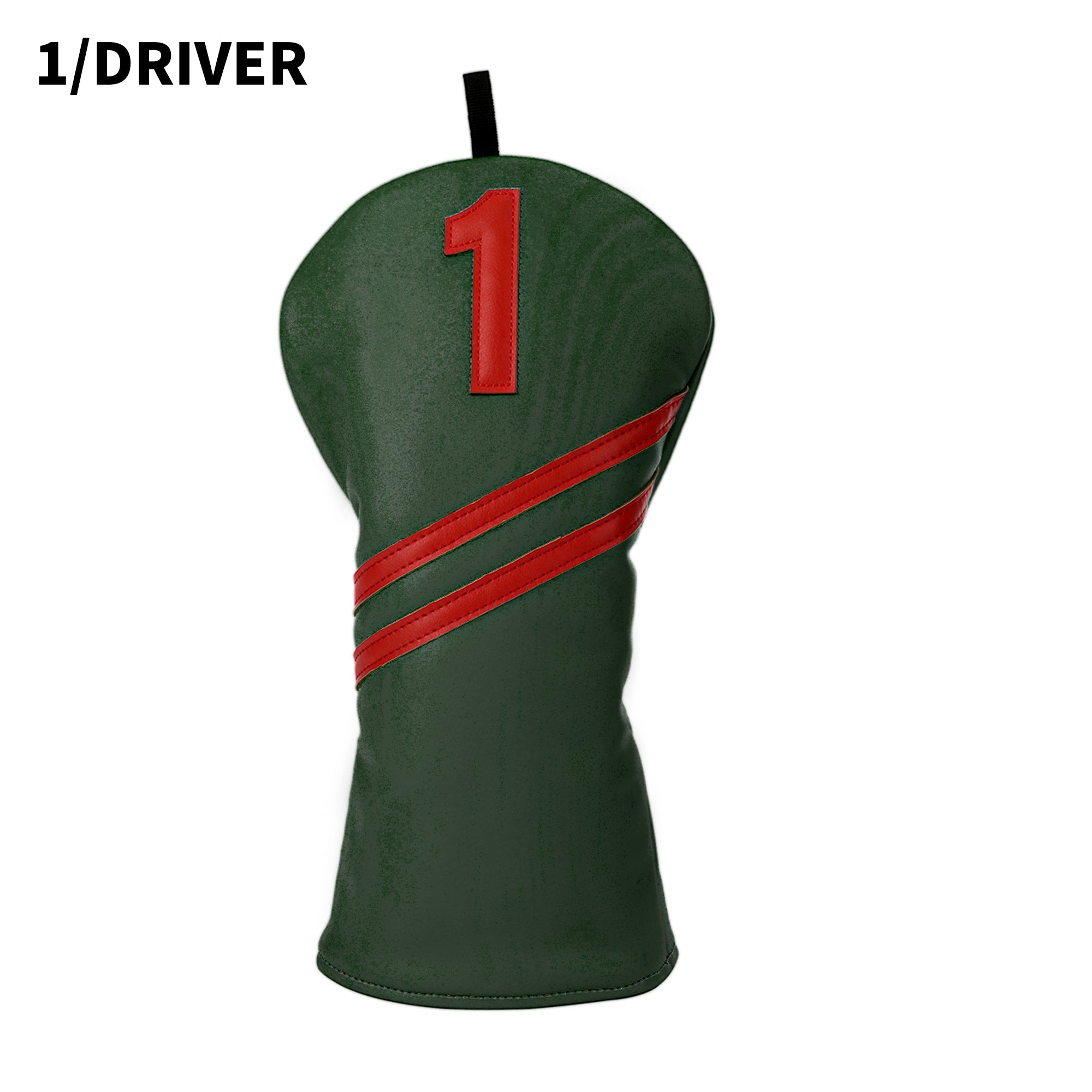 Minimalist 4pc Golf Headcover Set - Premium Waterproof PU Leather Wood Club Covers (Driver, 3/5 Fairway, Hybrid) with High-Quality Applique Embroidery & Velvet Lining, 5 Colors