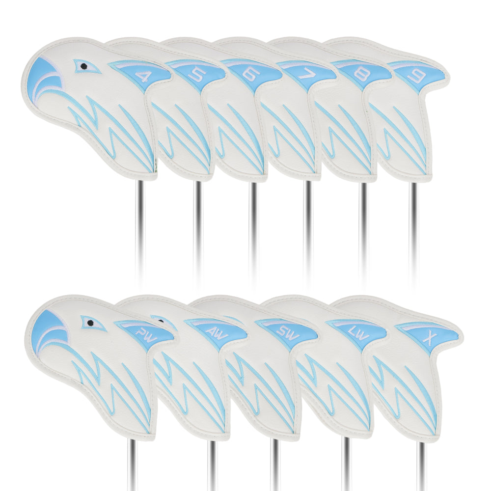 Golf headcovers, Eagle Premium PU 11pcs/Set Wedge & Iron Headcovers with Hook&Loop Closure