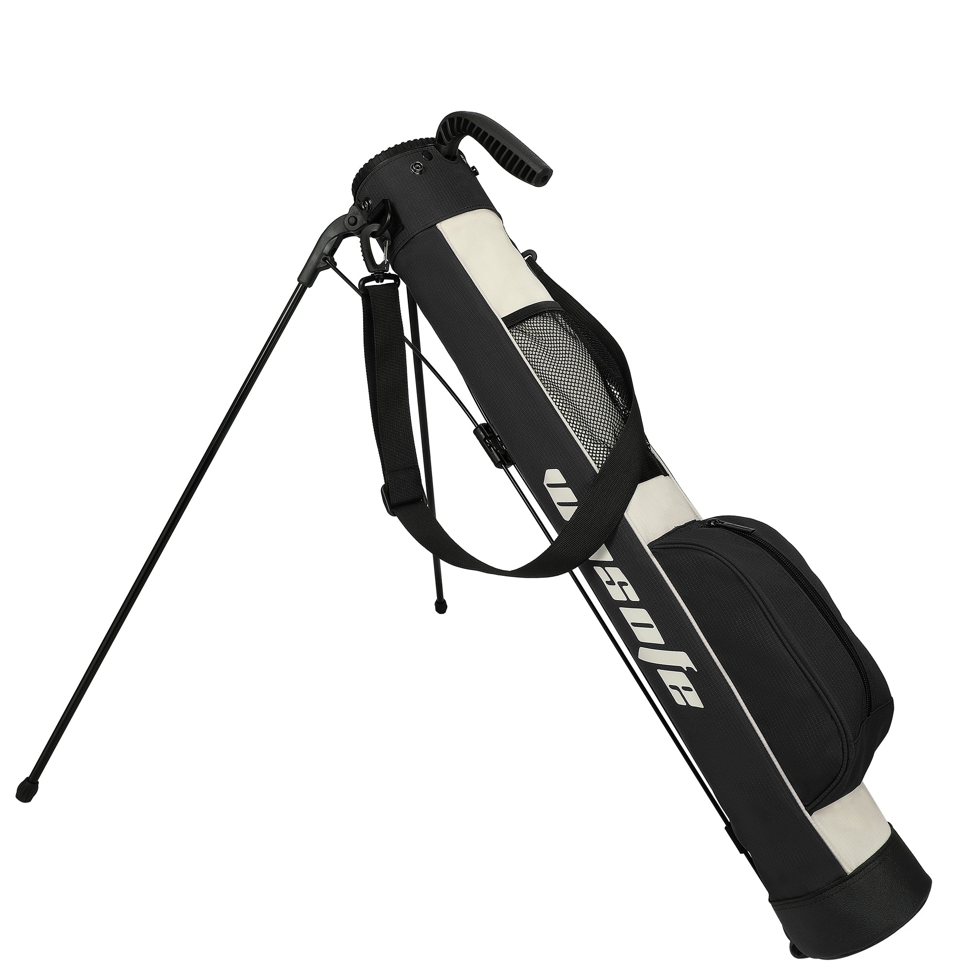 Golf Stand Bag,Lightweight Small Golf Bag,with Dual Strap Easy Carry 2 Way Dividers Multiple Pockets Golf Gun Bag with 2 Golf Wood Head Covers