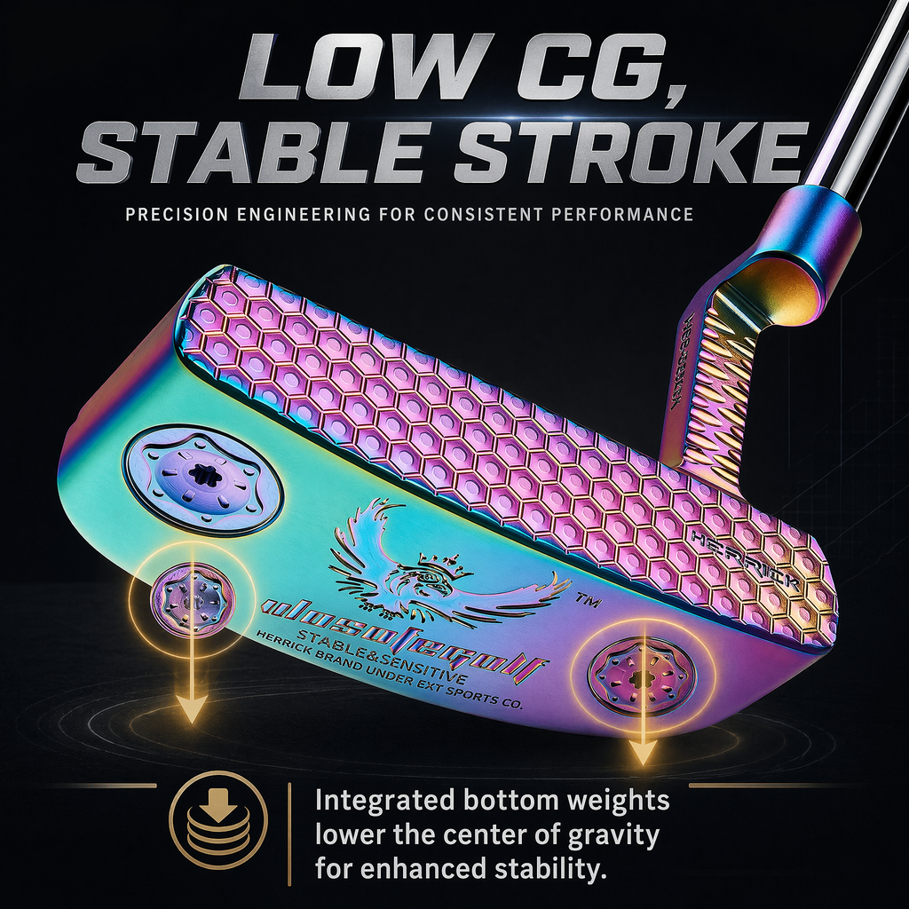 Golf Putter Blade Men Right Hand Black Red HeadCovers PU Grip CNC Steel Mallet Professional Golf Club