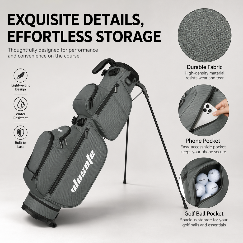 Lightweight 3-Way Golf Stand Bag  Ultra-Portable