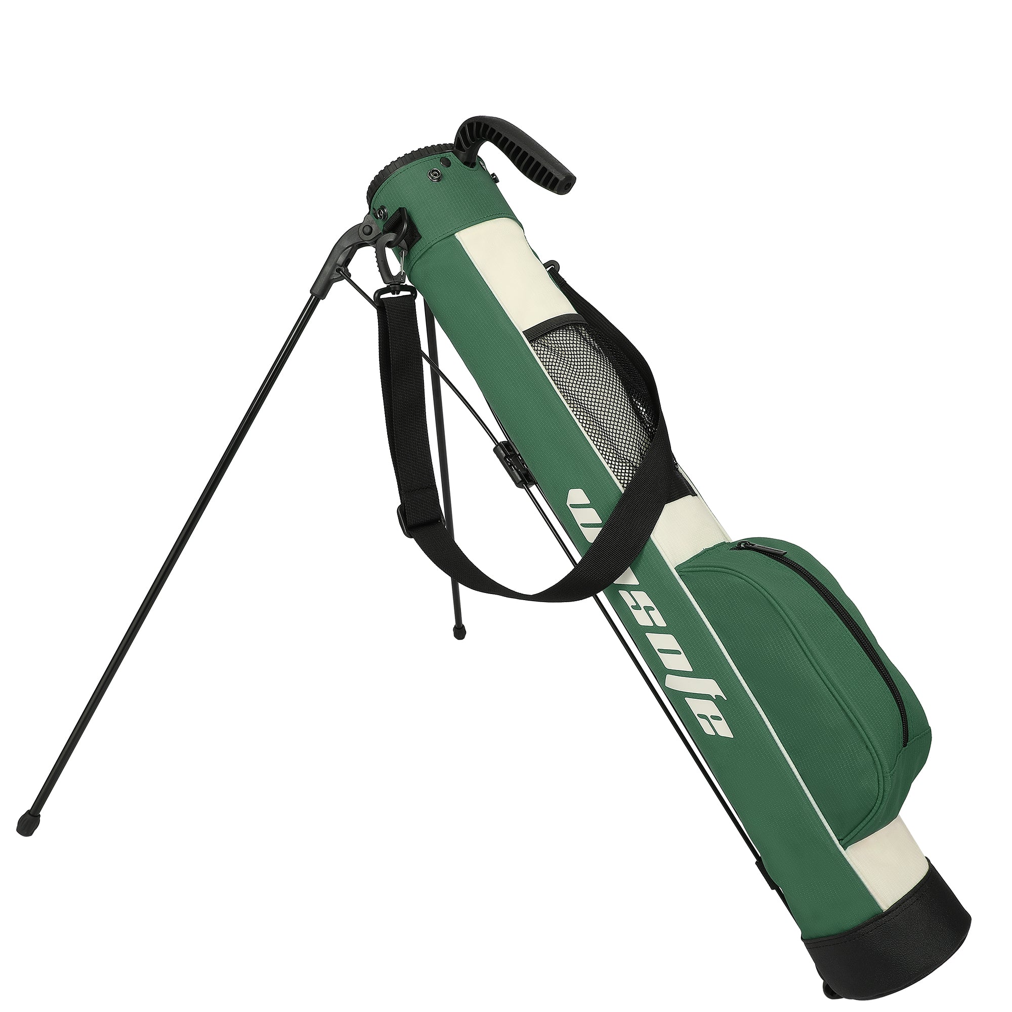 Golf Stand Bag,Lightweight Small Golf Bag,with Dual Strap Easy Carry 2 Way Dividers Multiple Pockets Golf Gun Bag with 2 Golf Wood Head Covers