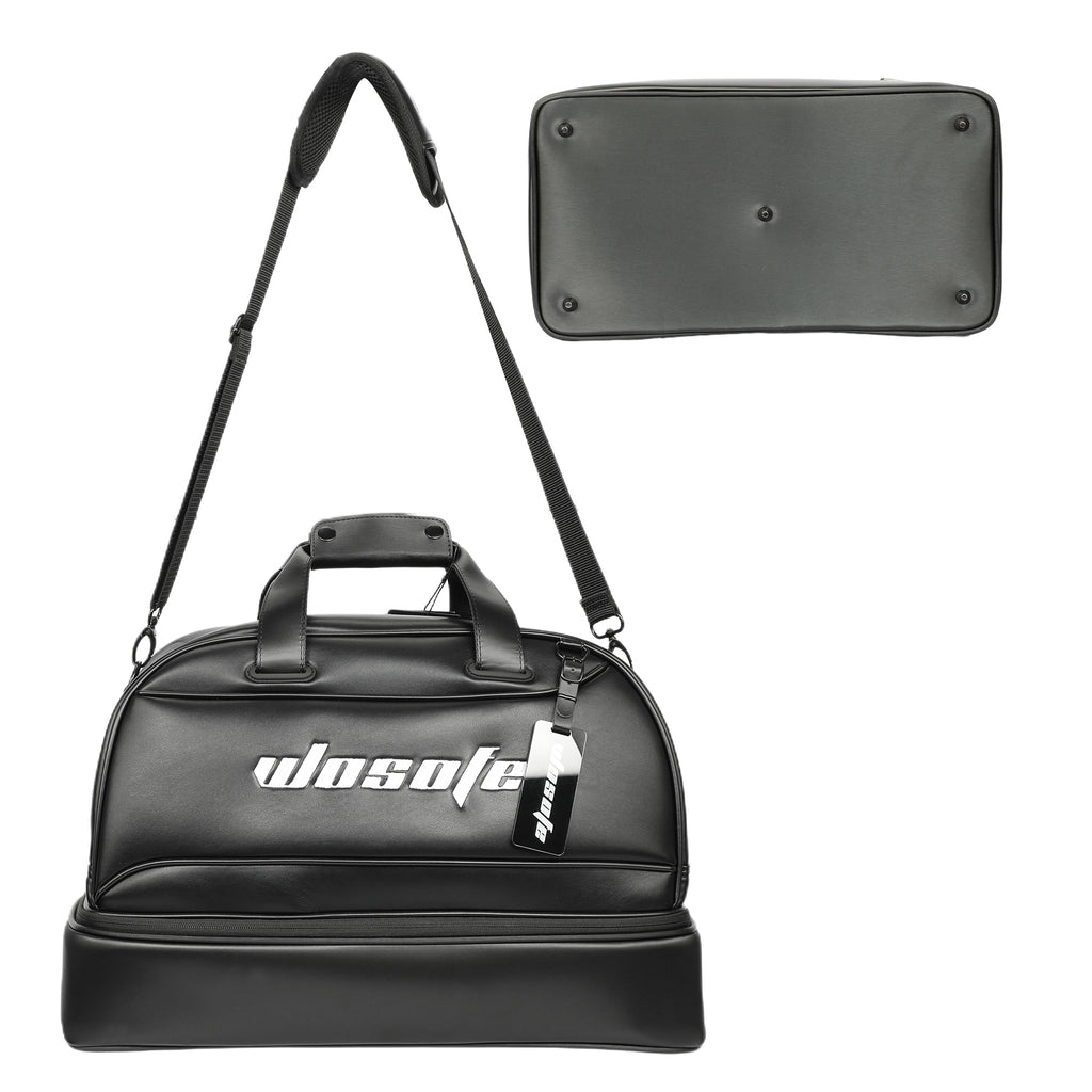 Golf Bag High Quality PU Leather Black Waterproof Golf Clothes Bag