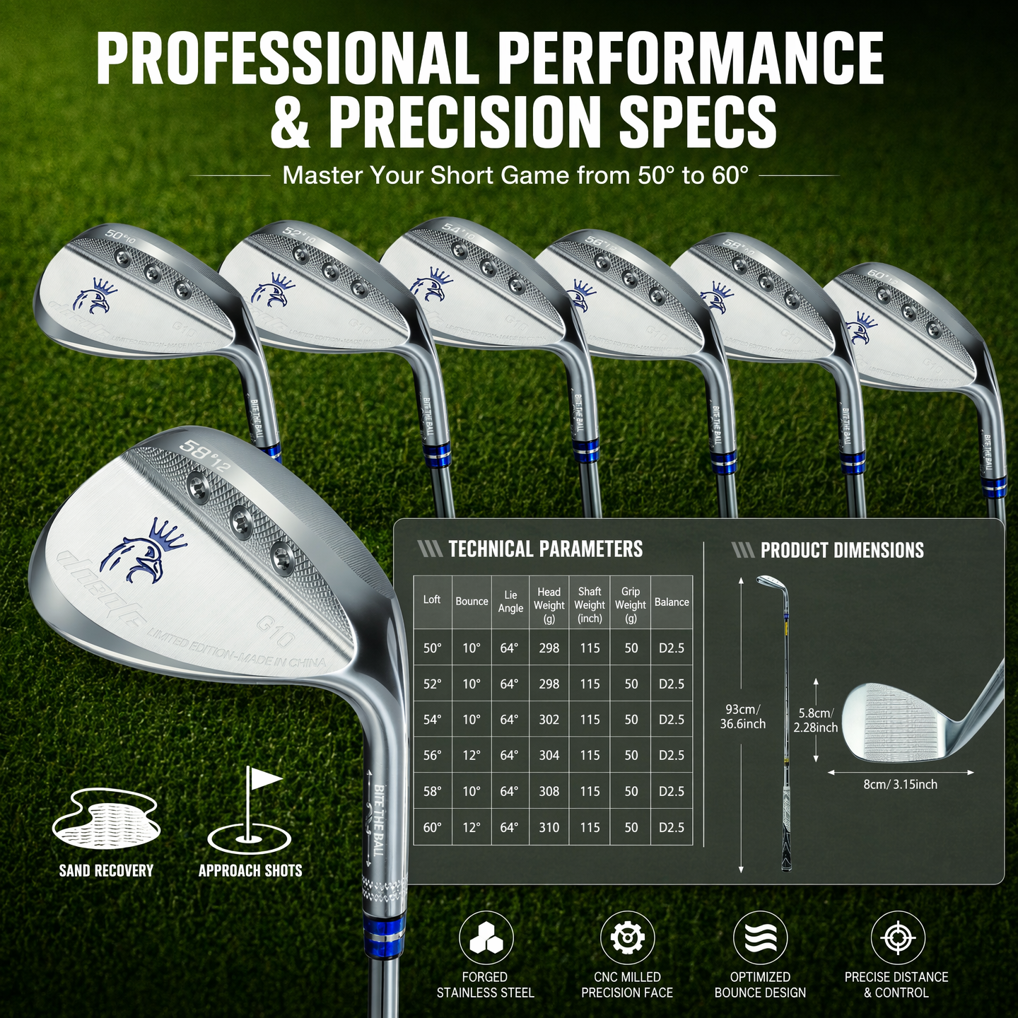 Golf Wedge Sand Pitching Chipping for Men Right Hand Legal for Tournament Play Quickly Cuts Strokes from Your Short Game