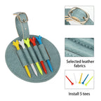 Golf Ball Spike Holder Cute Round Shape Sky Blue Lightweight And Fashionable Includes 7PCS Tees