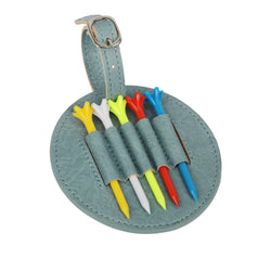 Wosofe Golf Ball Spike Holder Cute Round Shape Sky Blue Lightweight And Fashionable Includes 7PCS Tees - Portable Golf Ball Retainer - Professional Golf Equipment